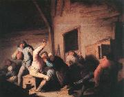 OSTADE, Adriaen Jansz. van Carousing Peasants in a Tavern oil on canvas